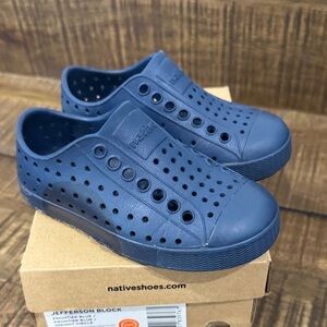 Native Shoes Perforated Navy Slip-Ons